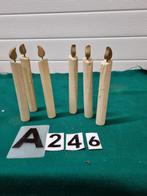- houten kaarsen zes stuks, Ophalen of Verzenden, 'T Olde Gre-j, Info@toldegrej.nl, Endepoelstraat 20f Didam