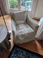 Witte fauteuil, afneembare hoes, Huis en Inrichting, Fauteuils, Gebruikt, Ophalen
