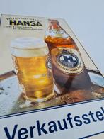 Emaille bord Hansa, Ophalen of Verzenden, Zo goed als nieuw, Reclamebord