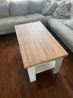 Salontafel Rechthoekig Hout/Wit, Gebruikt, 100 tot 150 cm, Minder dan 50 cm, Rechthoekig