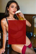 [Grote Poster] Sexy Pin up op Bier mancave garage keet, Verzamelen, Posters, Nieuw, Verzenden
