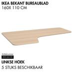 IKEA BEKANT hoekblad in houtlook – 3 rechts & 5 links!, Ophalen, Zo goed als nieuw, Bureau