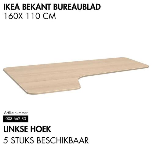 IKEA BEKANT hoekblad in houtlook – 3 rechts & 5 links!, Huis en Inrichting, Bureaus, Zo goed als nieuw, Bureau, Ophalen