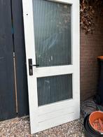 Buitendeur met dubbelglas en slot, Doe-het-zelf en Verbouw, Deuren en Horren, Ophalen, Gebruikt, 80 tot 100 cm, 200 tot 215 cm
