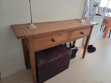 Oude grenen sidetable met lades haltafel beschikbaar voor biedingen