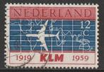 Nederland 1959 729 KLM 12c, Gest, Ophalen of Verzenden, Na 1940, Gestempeld