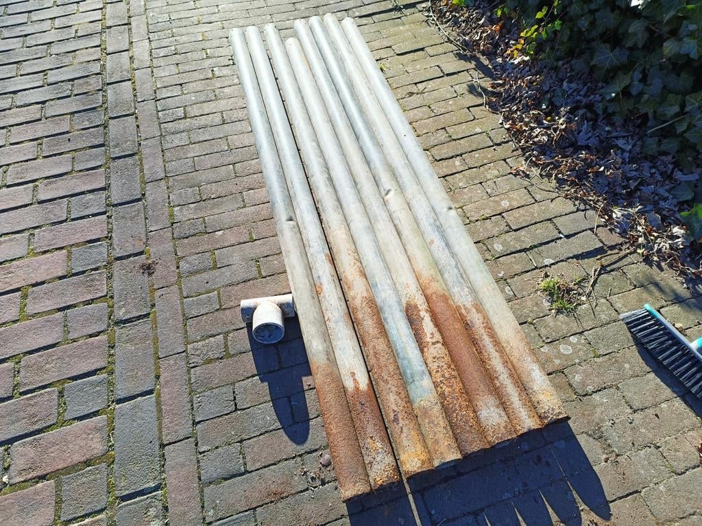 Gegalvaniseerde Hekwerk Palen 60mm - 1.7m, Doe-het-zelf en Verbouw, Ophalen, Overige materialen, Gebruikt, 60 tot 80 mm