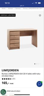 Bureau LIMFJORDEN 60x120 - Wild Naturel Eiken, Huis en Inrichting, Bureaus, Ophalen, Nieuw, Bureau