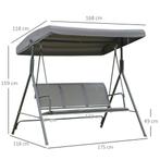 Tuin schommelbank met Verstelbaar Dak, Tuin en Terras, Tuinbanken, Verzenden, Nieuw, Metaal, Schommelbank