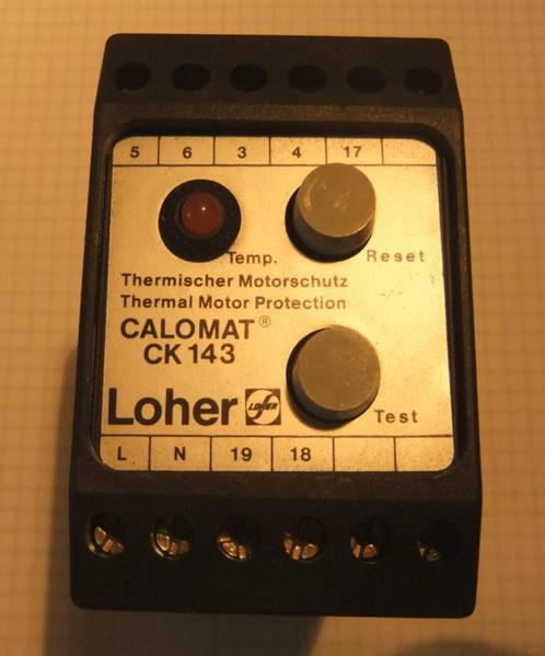 Loher CALOMAT CK143 Thermische motorbeveiliging., Doe-het-zelf en Verbouw, Elektra en Kabels, Gebruikt, Overige typen, Ophalen of Verzenden
