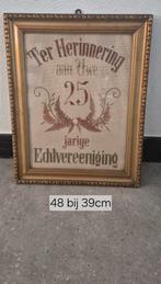 Borduurwerk - 25 Jarig Huwelijk, Antiek en Kunst, Ophalen of Verzenden