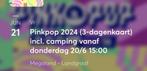 Weekend kaart Pinkpop, Tickets en Kaartjes, Concerten | Pop, Eén persoon