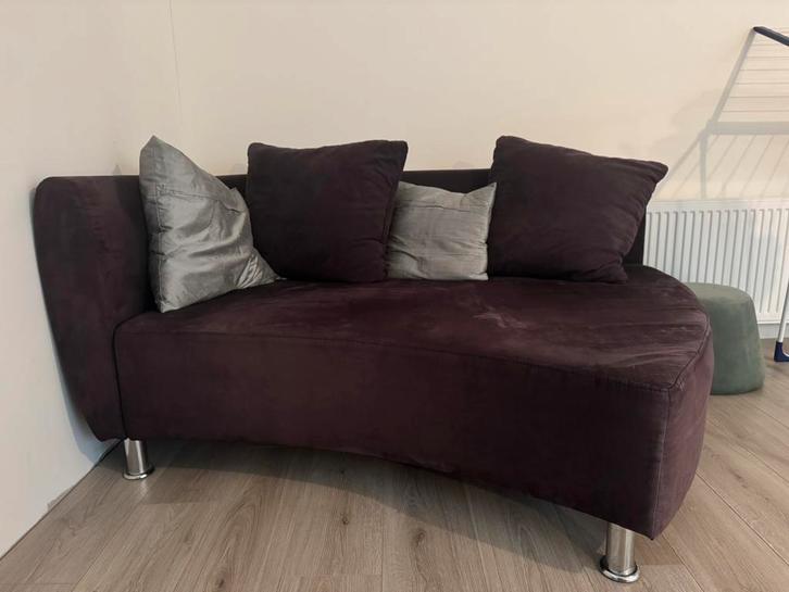 2 persoons bankje antraciet 165 cm, Huis en Inrichting, Banken | Sofa's en Chaises Longues, Gebruikt, Tweepersoons, 150 tot 200 cm