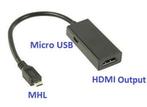 MHL adapter; MHL male - HDMI output + Micro USB B, Ophalen of Verzenden, Nieuw, Overige typen, Overige merken
