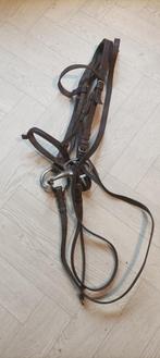 Oud hoofdstel met hoge neusriem inclusief bit en teugels, Ophalen of Verzenden, Gebruikt, Recreatie