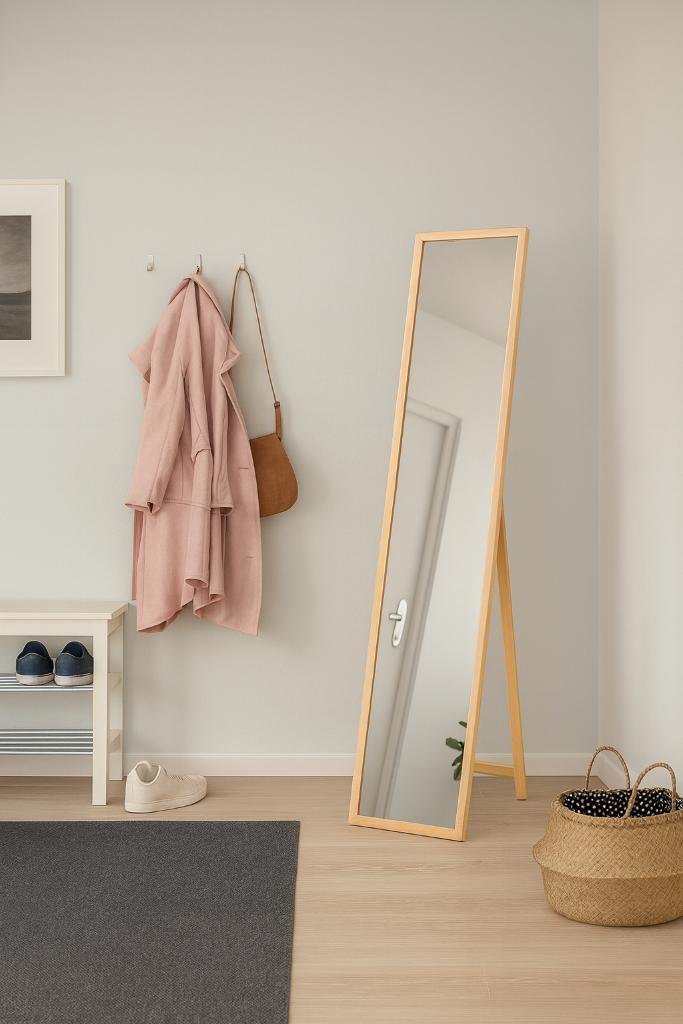 IKEA VÄRSNÄS Staande Spiegel | Zo Goed Als Nieuw | €15, Huis en Inrichting, Woonaccessoires | Spiegels, Zo goed als nieuw, Minder dan 50 cm