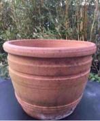 Oud Hollandse terracotta bloempotten diverse maten, 25 tot 40 cm, Gebruikt, Rond, Binnen