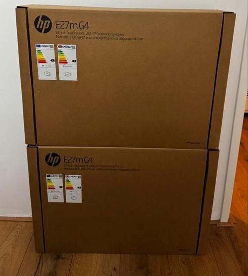 HP E27 G4 QHD USB C Conferencing Monitor 2x, Computers en Software, Monitoren, Zo goed als nieuw, 60 Hz of minder, USB-C, In hoogte verstelbaar