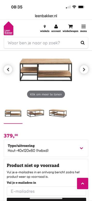 Mooie grote salontafel (Salontafel Kyan ) beschikbaar voor biedingen