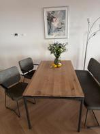 Eethoek Bert Plantagie tafel en 2 stoelen + bank, Ophalen, Zo goed als nieuw, Modern, 4 tot 6 stoelen