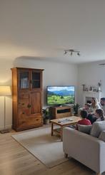 Teak Vitrinekast wandmeubel., Huis en Inrichting, Kasten | Wandmeubels, Met deur(en), 200 cm of meer, Glas, Nieuw