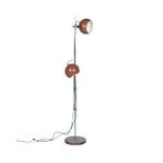 Vintage Herda Design dubbele bol-lamp bruin!, Huis en Inrichting, Lampen | Vloerlampen, Vintage Dutch Design, 150 tot 200 cm, Metaal