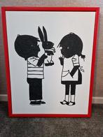 Jip en Janneke schilderij met rode lijst, Kinderen en Baby's, Kinderkamer | Inrichting en Decoratie, Ophalen of Verzenden, Zo goed als nieuw
