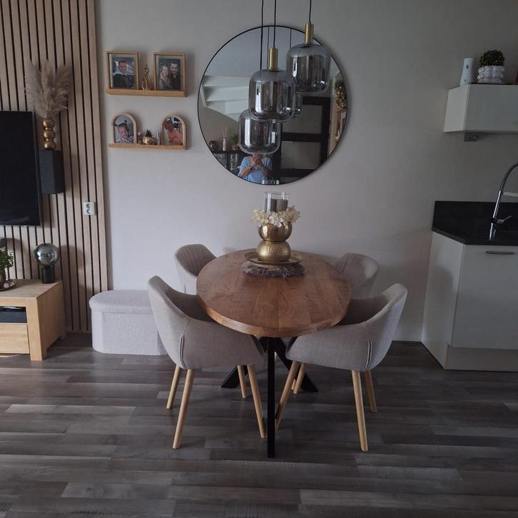 Ovale Mango Houten Eettafels, Huis en Inrichting, Tafels | Eettafels, Zo goed als nieuw, 100 tot 150 cm, 150 tot 200 cm, Vijf personen of meer