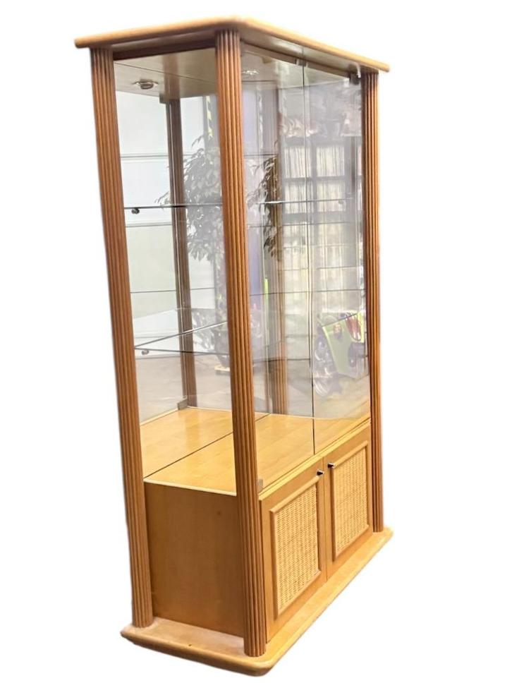 Zeer mooie luxe vitrinekast, eikenhout, Huis en Inrichting, Kasten | Vitrinekasten, Zo goed als nieuw, 150 tot 200 cm, 50 tot 100 cm