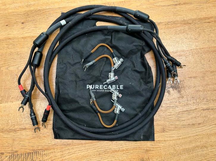 Purecable MSTR incl jumpers - 2 x 1,80m, Audio, Tv en Foto, Audiokabels en Televisiekabels, Zo goed als nieuw, Luidsprekerkabel
