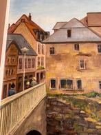 Olieverf op board Kreuznach Duitsland., Antiek en Kunst, Kunst | Schilderijen | Klassiek, Ophalen of Verzenden