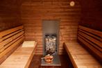 Tuinsauna Cube, buitensauna, duurzaam thermohout, panorama, Ophalen, Fins of Traditioneel, Wellnessandgarden, Info@leisure-wellness-group.com
