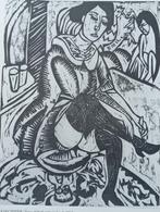 Ernst Ludwig Kirchner Houtsnede boek prent erotiek, Antiek en Kunst, Kunst | Etsen en Gravures, Verzenden