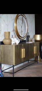 Cabinet ribbel gold low dressoir van FLINDERS., Huis en Inrichting, Ophalen of Verzenden, Zo goed als nieuw, 25 tot 50 cm
