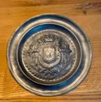 Tinnen bord met wapenschild, Antiek en Kunst, Antiek | Tin, Ophalen