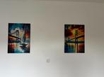Displate posters L Afremov Brug over de Bosporus, Minder dan 50 cm, 50 tot 75 cm, Ophalen of Verzenden, Zo goed als nieuw