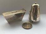 Zilveren miniatuur turfbak en doofpot, H. Looren de Jong, Antiek en Kunst, Verzenden, Zilver
