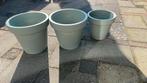 Nieuwe potten kunststof 2grote licht groen/mint, Tuin en Terras, Bloempotten, Ophalen of Verzenden, Nieuw, Rond, Kunststof