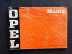 Handleiding  Opel Manta A  1970, Ophalen of Verzenden