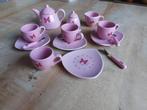 Kinderserviesje oud roze met vlinder, Antiek en Kunst, Antiek | Servies compleet, Ophalen of Verzenden