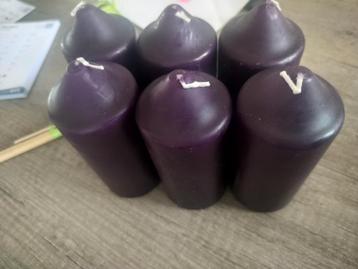 Paarse Kaarsen Set - 6 Stuks beschikbaar voor biedingen