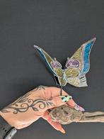 Glas in Lood Vlinder op Hout, Huis en Inrichting, Woonaccessoires | Wanddecoraties, Ophalen of Verzenden