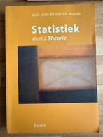 Statistiek- deel 2 Theorie. Van den Brink en Koele, Ophalen, Zo goed als nieuw, W.P. van den Brink; P. Koele