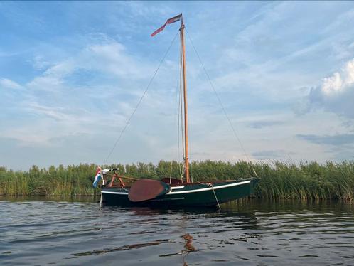 Houten zeilschouw (koo-boot), Watersport en Boten, Zeilen en Zeiltoebehoren, Gebruikt, Overige typen, Minder dan 15 m², 3 tot 6 meter