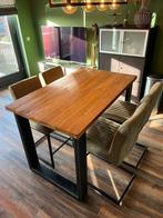 Bartafel inclusief 4 barkrukken - Pronto wonen, Huis en Inrichting, Ophalen, Gebruikt, Inclusief barstoelen