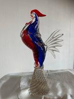Venetiaanse glazen haan rood blauw, Antiek en Kunst, Antiek | Glas en Kristal, Ophalen of Verzenden