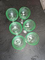 6x uranium glas Jugendstil, Antiek en Kunst, Antiek | Glas en Kristal, Ophalen