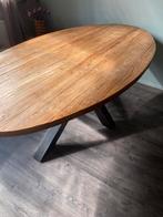 Keurige ovale teakhouten eettafel, Huis en Inrichting, Tafels | Eettafels, Ophalen, Gebruikt, 100 tot 150 cm, 200 cm of meer