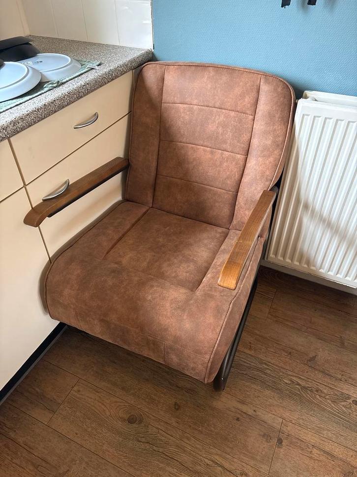 stoel, Huis en Inrichting, Stoelen, Nieuw, Eén, Leer, Bruin, Ophalen