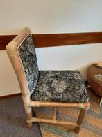 2 bambu stoelen met mooi patroon op stoffen kussens, Huis en Inrichting, Stoelen, Ophalen, Twee